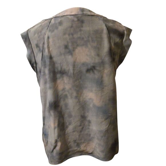 Rebecca Taylor 10, 100% Silk Dreamy Watercolor Cloud Flowy Crossover Luxury - Picture 2 of 9